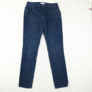 Artisan Ny Jeans Womens 32 Blue Dark Wash Lightweight Stretchy Denim Mom